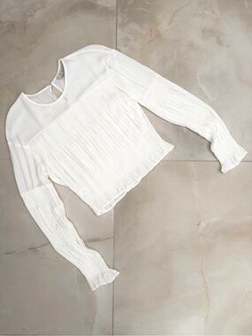 WAYF White Smocked Top
